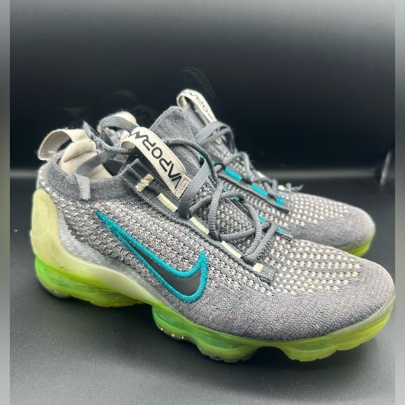 Nike Other - Nike Gray and Green Sneakers with Flyknit Upper and VaporMax Sole